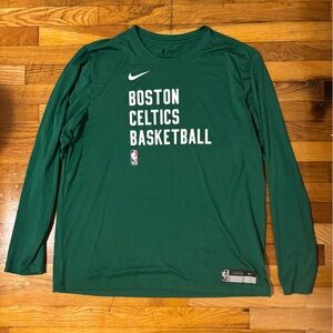 Nike Dri Fit NBA Boston Celtics Basketball Long sleeve Shirt XL